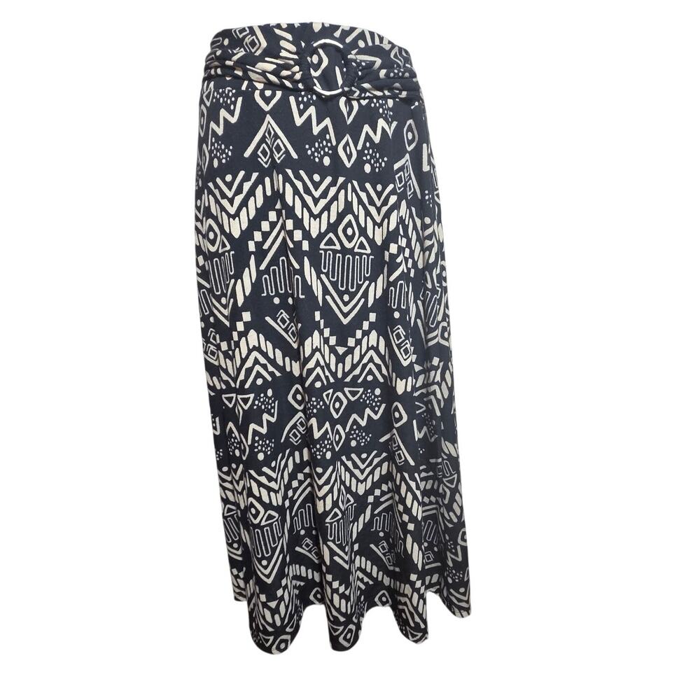 Geometric Print Pull On Maxi Skirt Size Medium